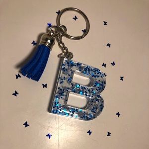 Resin letter keychain